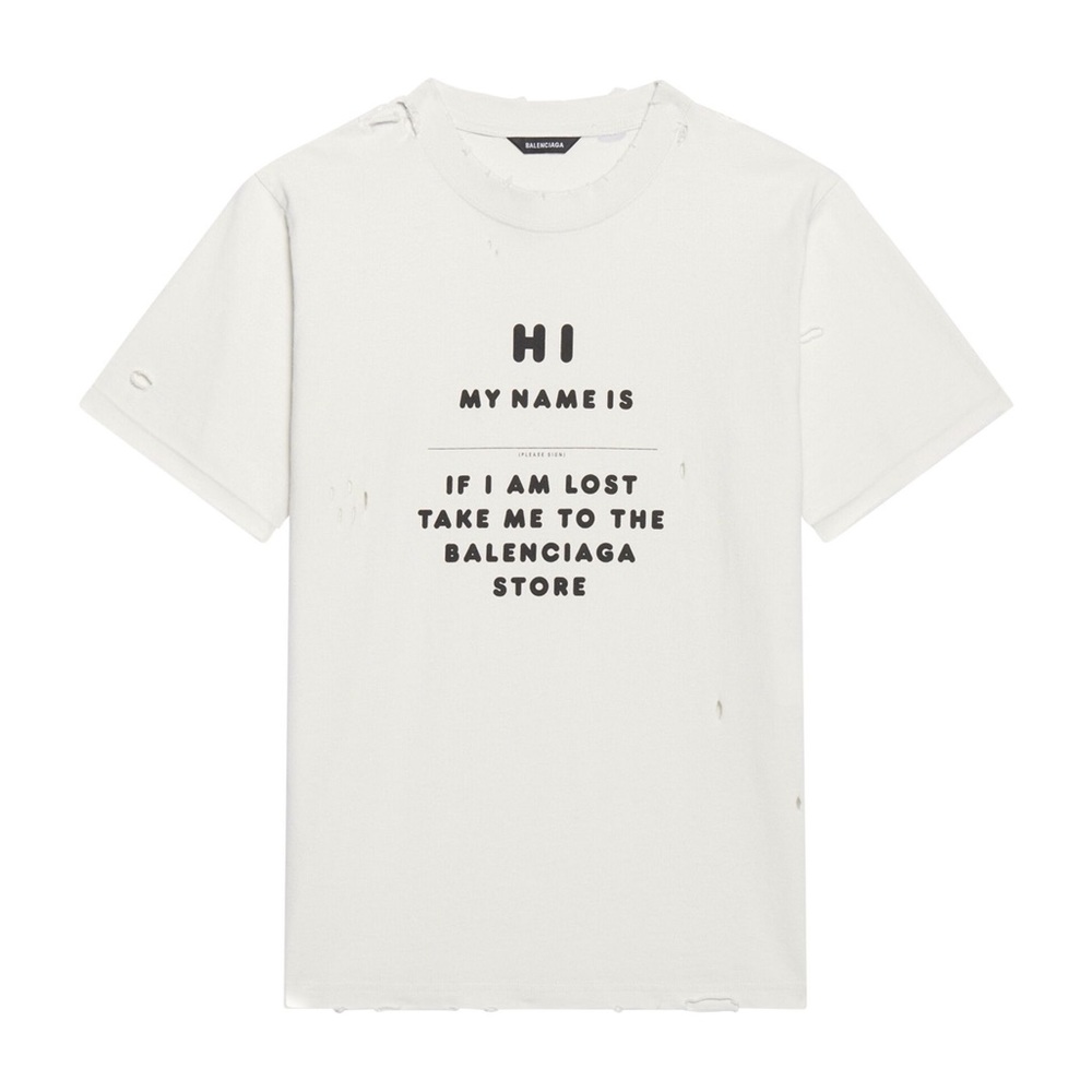 BALENCIAGA HI MY NAME IS SHIRT